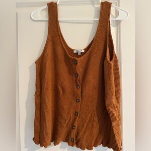Madewell Knit Button Up Tank, Size XL Like New!!